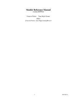 Menhir Reference Manual