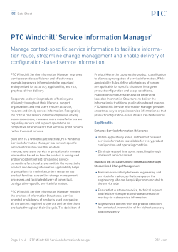 PTC Windchill&reg; Service Information ManagerTM