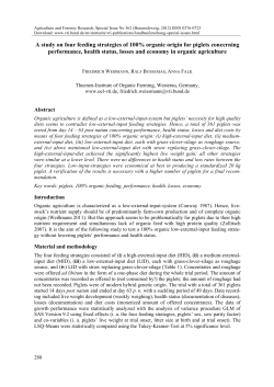 A study on four feeding strategies of 100% organic - Th&uuml;nen