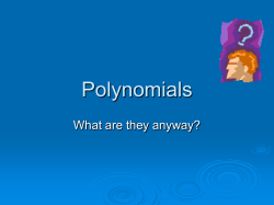 Polynomials Introduction File