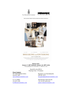 AM: A long time ago I tried to write a play called &ldquo;Breaking and