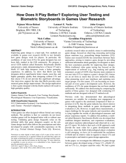 How does it play better?: exploring user testing and biometric