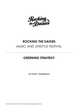 rocking the daisies music and lifestyle festival greening strategy