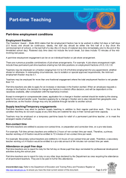 Part-time employment conditions