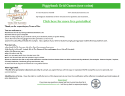 Piggybank Grid Games (use coins)