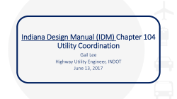 (IDM) Chapter 104 Utility Coordination