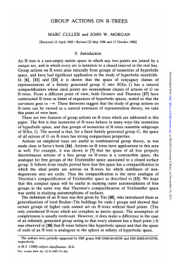 GROUP ACTIONS ON U