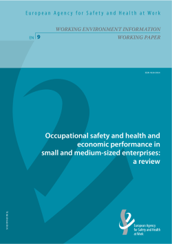 Occupational safety and health and economic - EU-OSHA