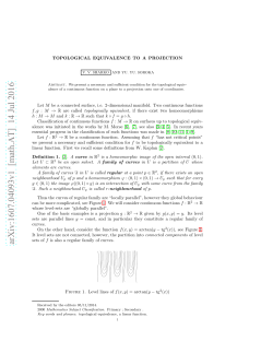 Topological equivalence to a projection