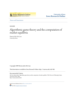 Algorithmic game theory and the computation of market equilibria