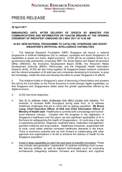 AI.SG Press Release