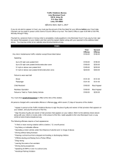Traffic Division Costs