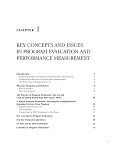 key concepts and issues in program evaluation