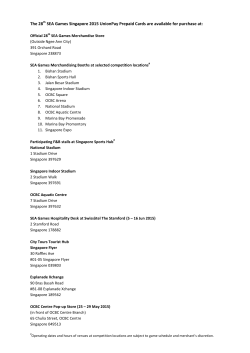 The 28th SEA Games Singapore 2015 UnionPay Prepaid Cards are