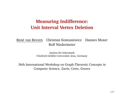 Measuring Indifference: Unit Interval Vertex