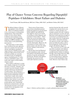 Play of Chance Versus Concerns Regarding Dipeptidyl Peptidase