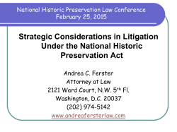 Strategic Considerations in Litigation Under the