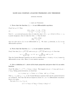 MATH 6310–COMPLEX ANALYSIS PROBLEMS AND THEOREMS