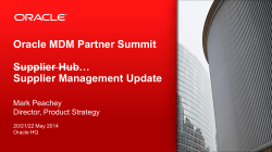 VALUE CHAIN PLANNING Development Update Q1 FY 2013