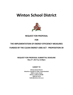 RFP Proposition 39 - Winton School District