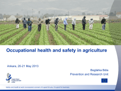 Occupational health and safety in agriculture