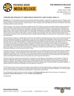 P-BRUINS 3RD STRAIGHT OT GAME ENDS IN SHOOTOUT LOSS