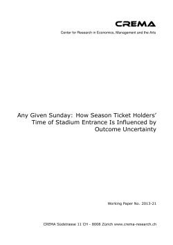 Any Given Sunday: How Season Ticket Holders` Time of