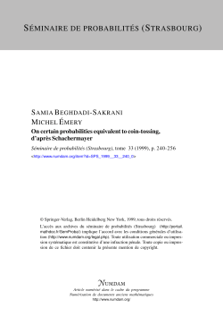 On certain probabilities equivalent to coin-tossing, d