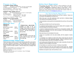 TENNIS CARD Online Court Reservation City Tennis Facility