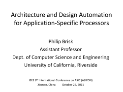 Design Automation for ASIPs