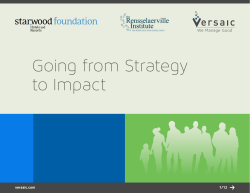 Going from Strategy to Impact