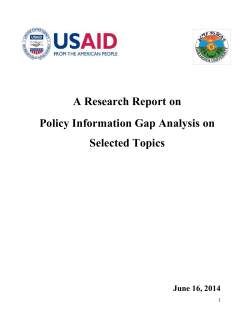 Annex: List of Contacted Persons for Key Informant