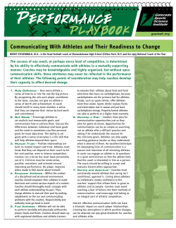 Communicating with Athletes - Florida High School Athletic