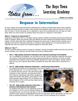 Handout 4-Response to Intervention