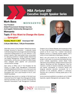 Mark Baxa Monsanto Topic: If You Want to Change the Game