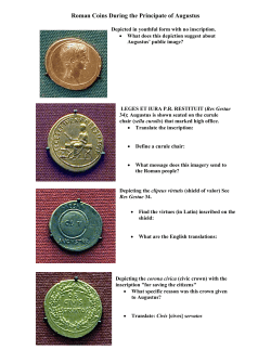 Roman Coins During the Principate of Augustus