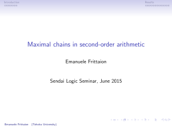 Maximal chains in second