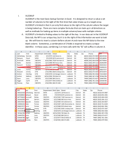 Intermediate Excel VLOOKUP INDEX MATCH