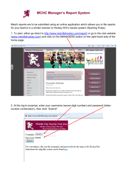 MCHC Manager`s Report System