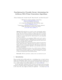 Non-Interactive Provably Secure Attestations for Arbitrary RSA Prime