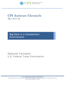 CPI Antitrust Chronicle - Competition Policy International