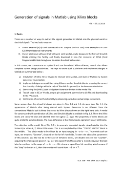 Generation of signals in Matlab using Xilinx blocks