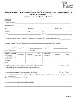 Engineering / Technologist Application