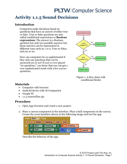Activity 1.1.5 Sound Decisions