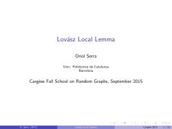 Lovász Local Lemma