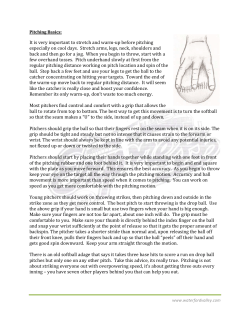 Pitching Basics - Waterford Valley Softball