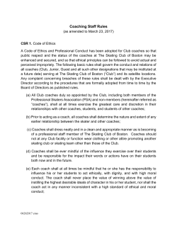Coaches Rules - The Skating Club of Boston