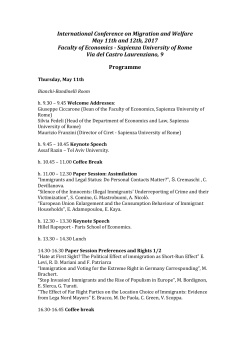 International Conference on Migration and Welfare May