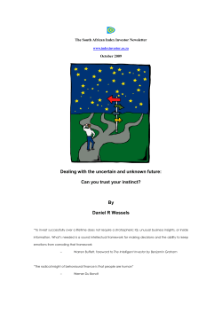 Can you trust your instinct? (October 2009)