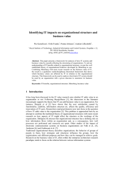 Identifying IT impacts on organizational structure and business value